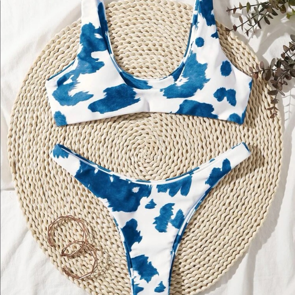 cow print cheeky bikini